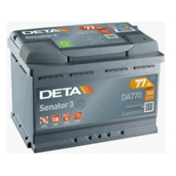 Akumulātors 12V DETA SENATOR 3 77Ah 760A DA770