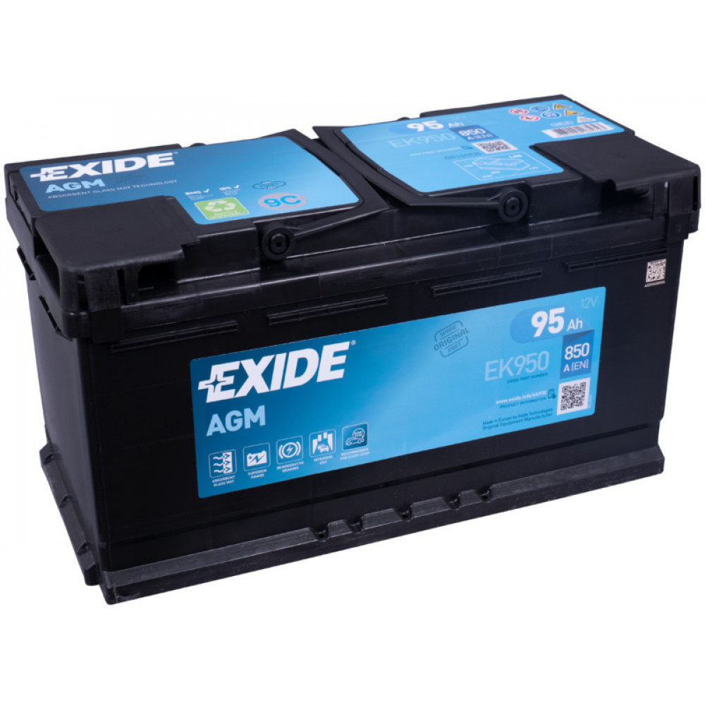 Aku EXIDE AGM EK950 12V 95Ah 850A