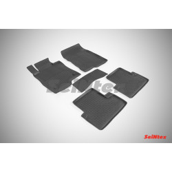 Car rubber floor mats black SEINTEX *BORT* HONDA ACCORD (2008-2012)