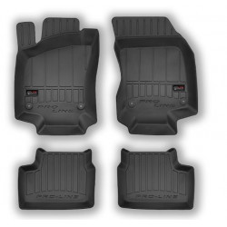 Car rubber floor mats black SKODA FABIA II (2007-2014) 3D FROGUM