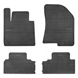 Car rubber floor mats black KIA CARENS (5s.) (2013-...) NEGRO