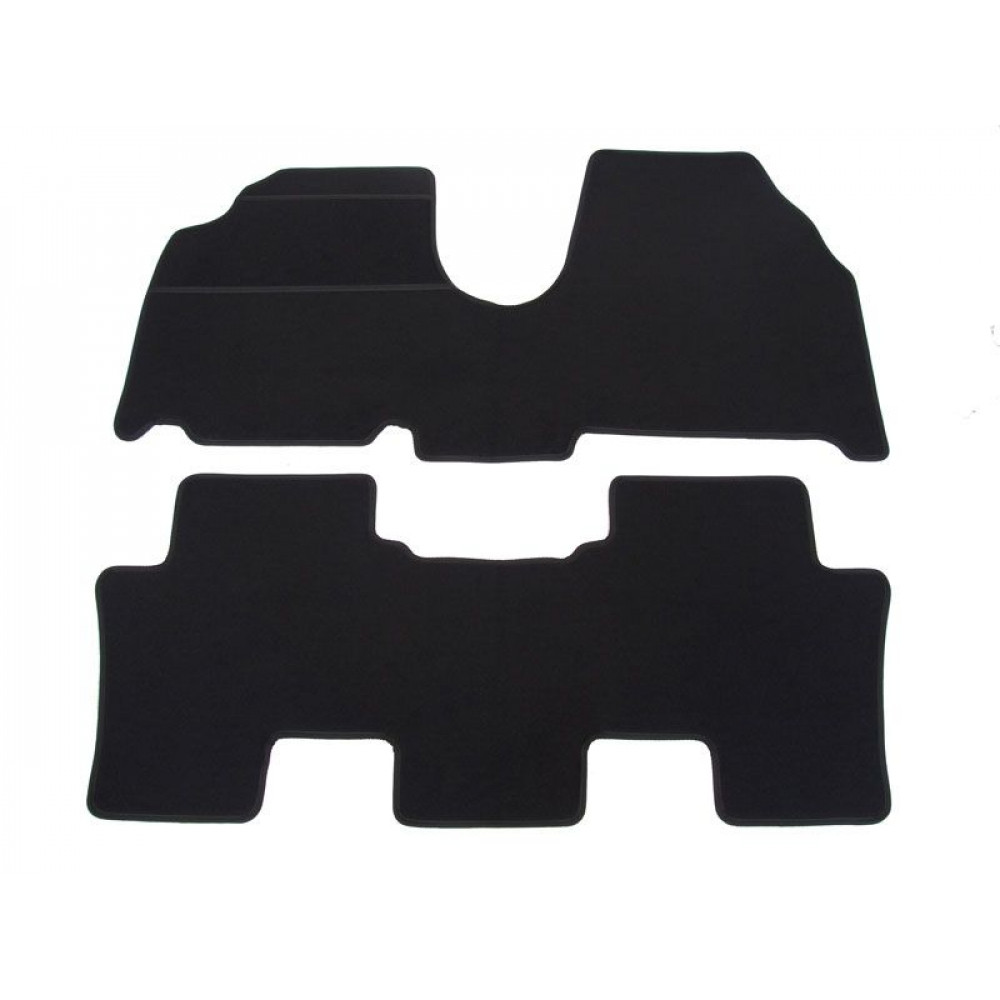 Car textile mats black PEUGEOT 807 (5s.) (2002-2010) ECONOMIC