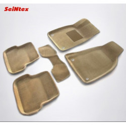 Car textile mats beige 3D SEINTEX HYUNDAI SANTA FE II (2006-2010)