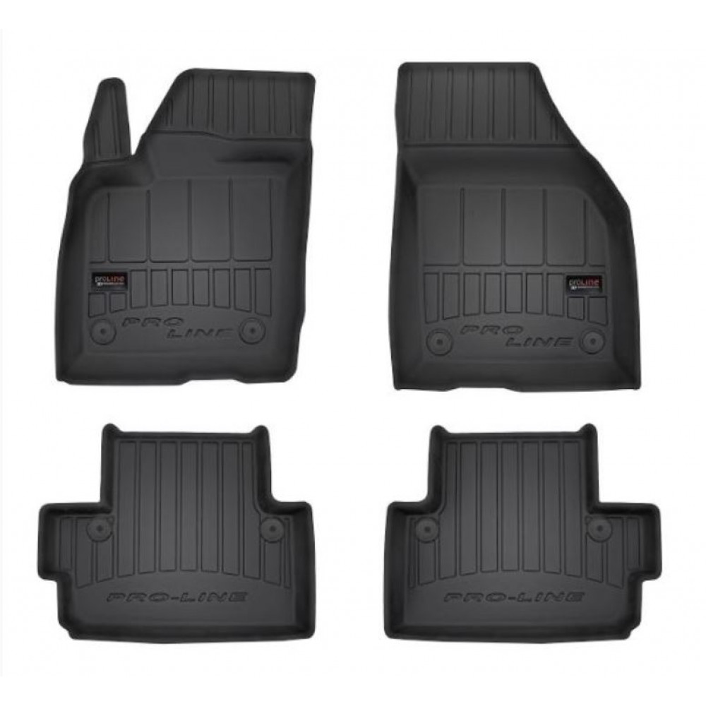 Car rubber floor mats black VOLVO V50 (2004-2012) 3D FROGUM