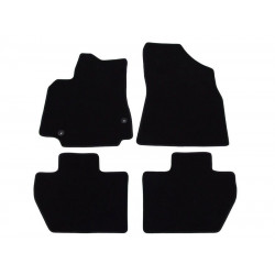 Car textile mats black PEUGEOT PARTNER II (5s.)(2008-...) LUXUS