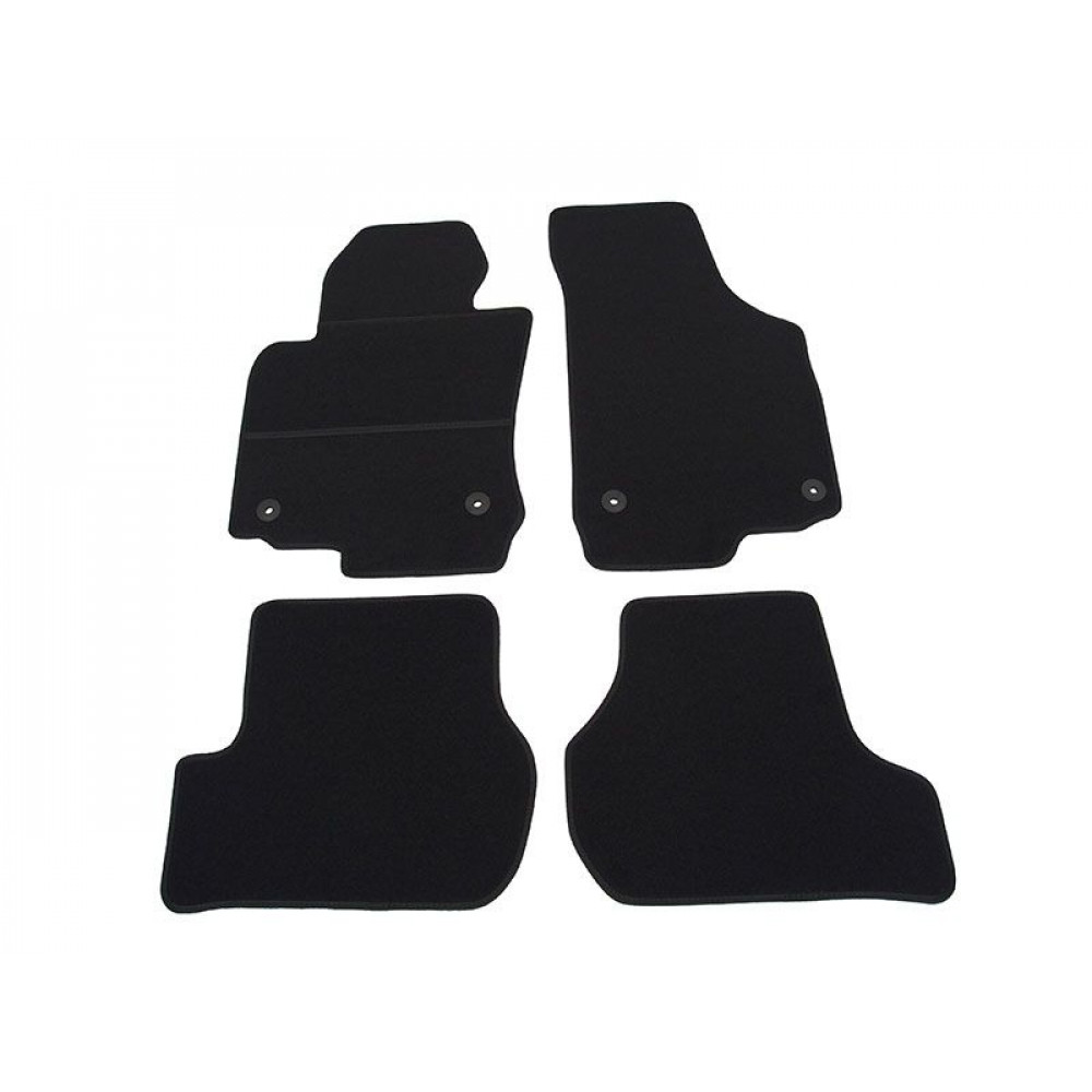 Car textile mats black SEAT LEON II (2005-2013) ELEGANT