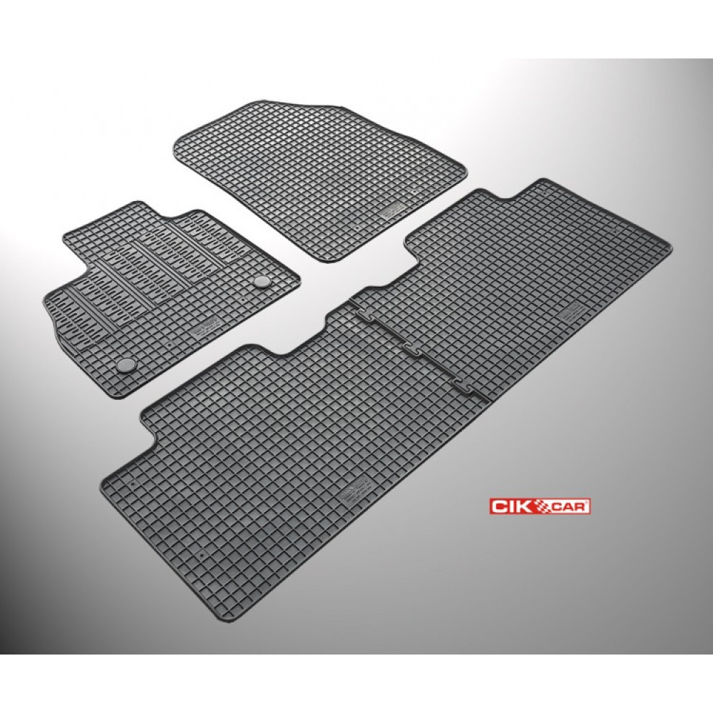 Car rubber floor mats black RENAULT ESPACE (2015-...) C-CAR