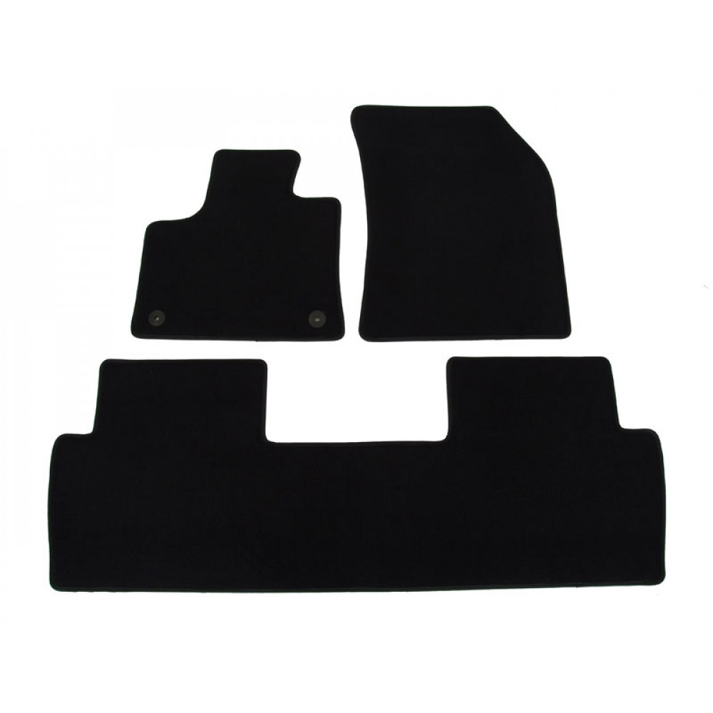 Car textile mats black PEUGEOT 5008 (2017-...) LUXUS