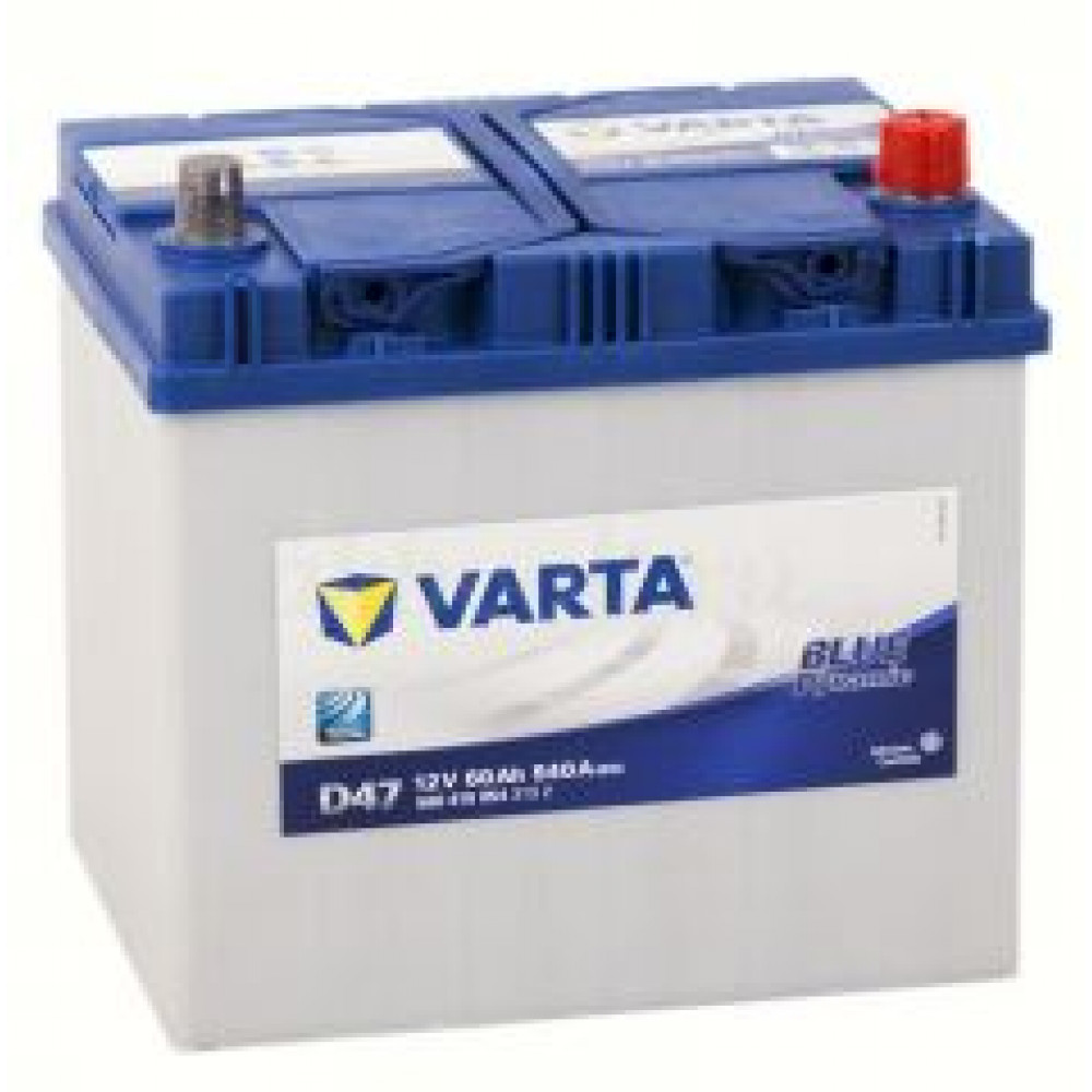 Akumulātors VARTA BLUE DYNAMIC D47 12V 60Ah 540A Lab.+