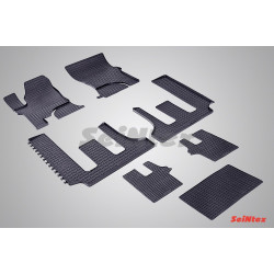 Car rubber floor mats black SEINTEX *STK* SSANGYONG RODIUS (2004-2013)