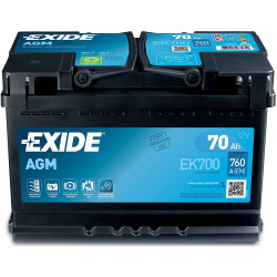 Aku EXIDE AGM EK700 12V 70Ah 760A