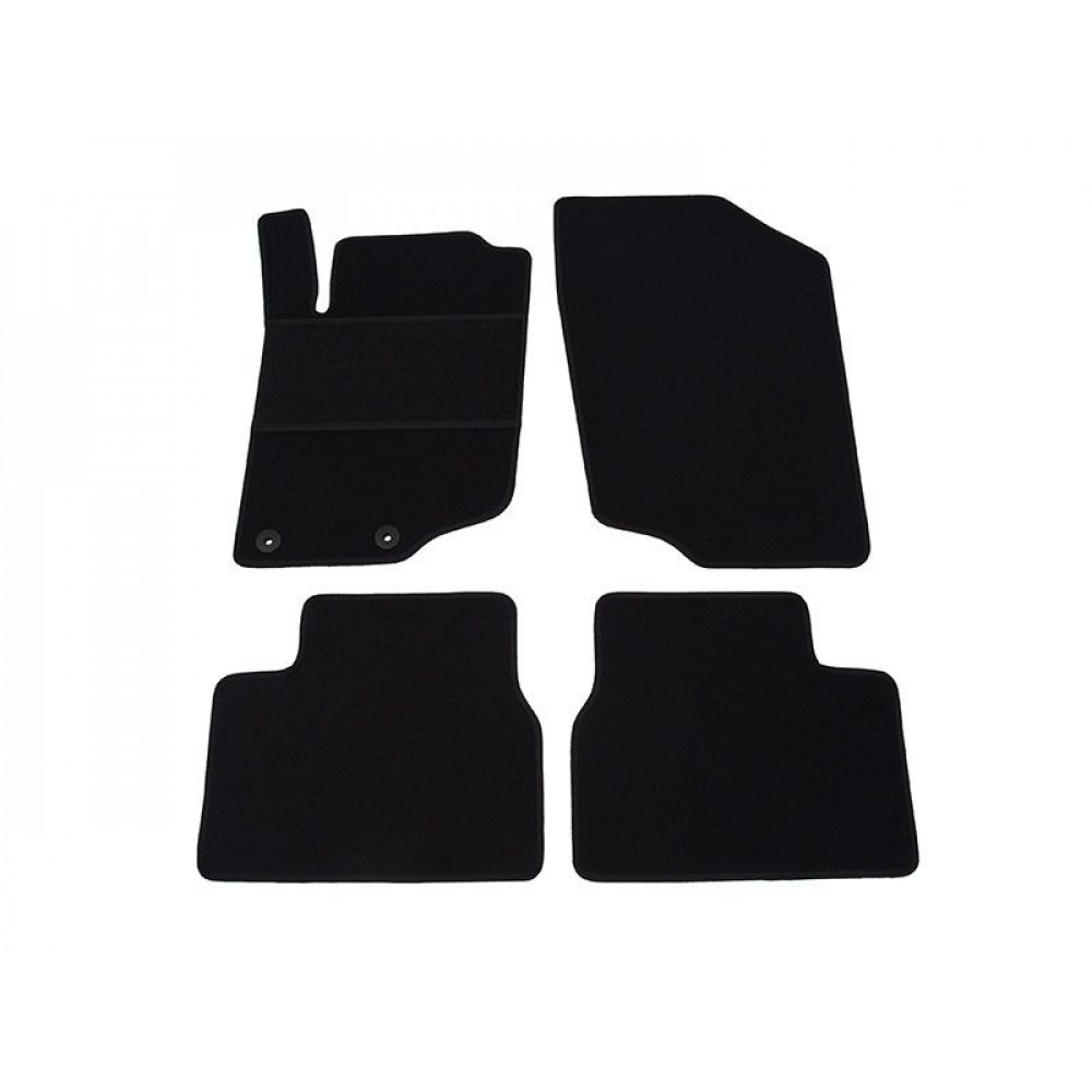 Car textile mats black PEUGEOT 207 (2006-2012) ELEGANT