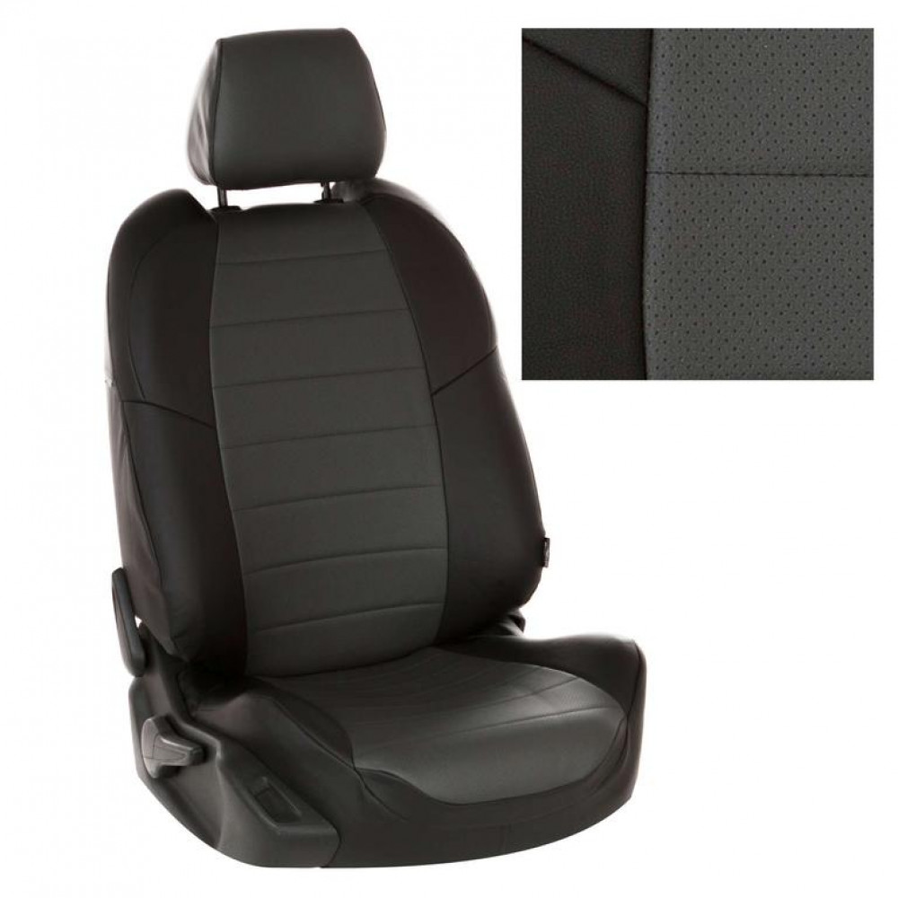 Модельные чехлы на сиденья *ARIGON ECO-LEATHER STRIPE* NISSAN QASHQAI+2 (7с.)(2008-2014)
