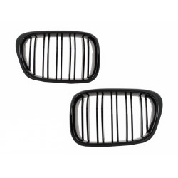 Передние решетки черные глянцевые BMW 5 E39 Double Stripe M Design Piano Black (1995-2003) 40415