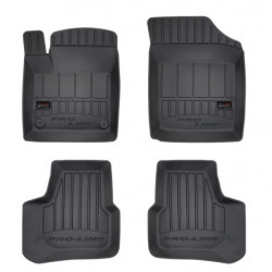 Car rubber floor mats black SKODA CITIGO (2011-...) 3D FROGUM