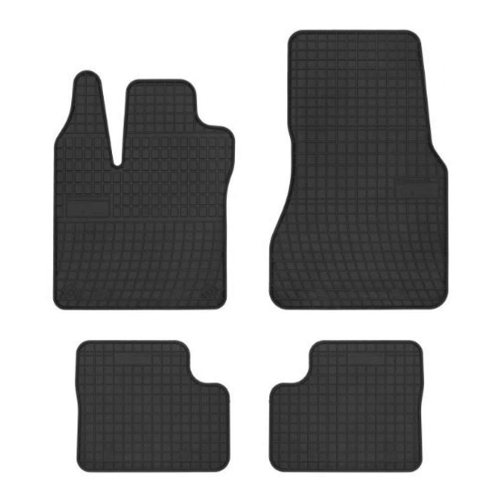 Car rubber floor mats black RENAULT TWINGO (2014-...) NEGRO