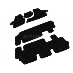 Car textile mats black VW T5 Transporter/Carawelle (9s.)(2003-2015) ECONOMIC