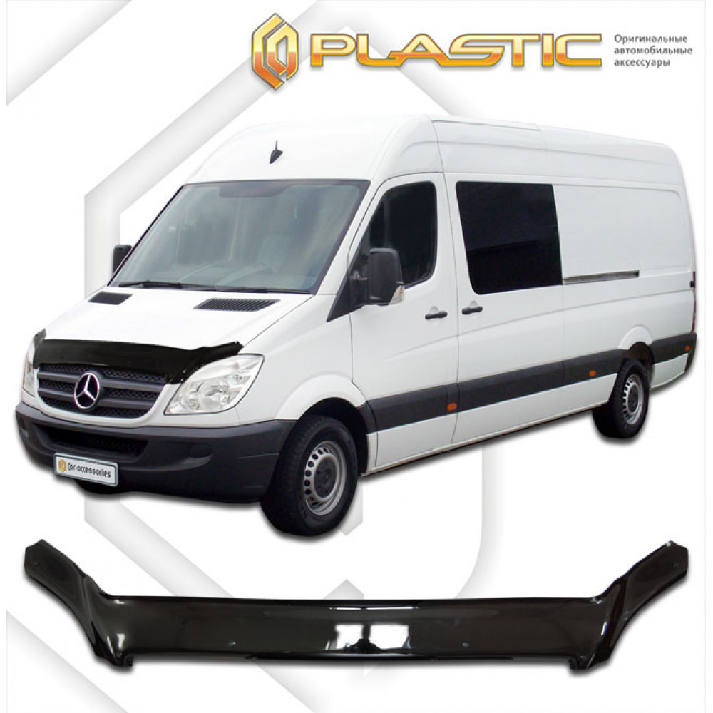 Дефлектор капота черный длинный MB SPRINTER (2006-2013) CA-PLASTIC