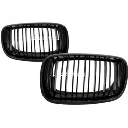 Передние решетки черные глянцевые BMW X5/X6 E70/E71 Double Stripe Piano Black (2007-2014) 40419