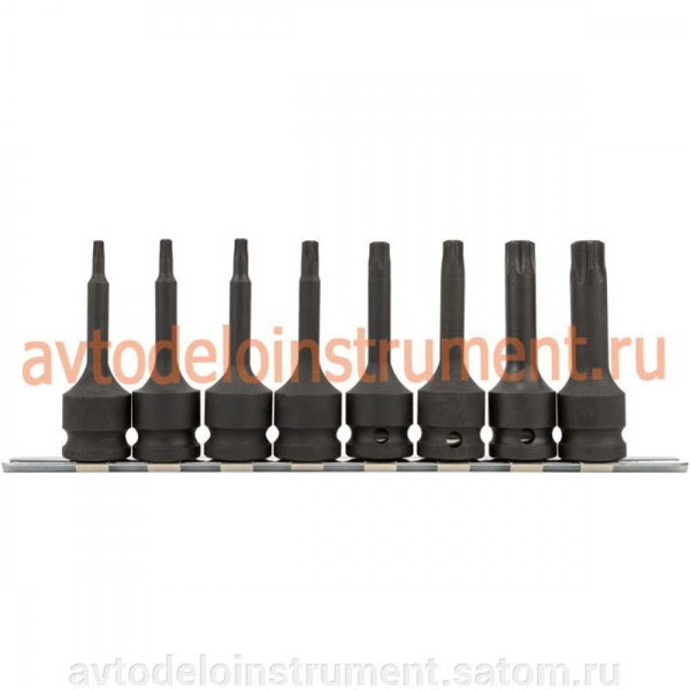 TORX galviņu komplekts 1/2'' T25-T60 AVTODELO 40180