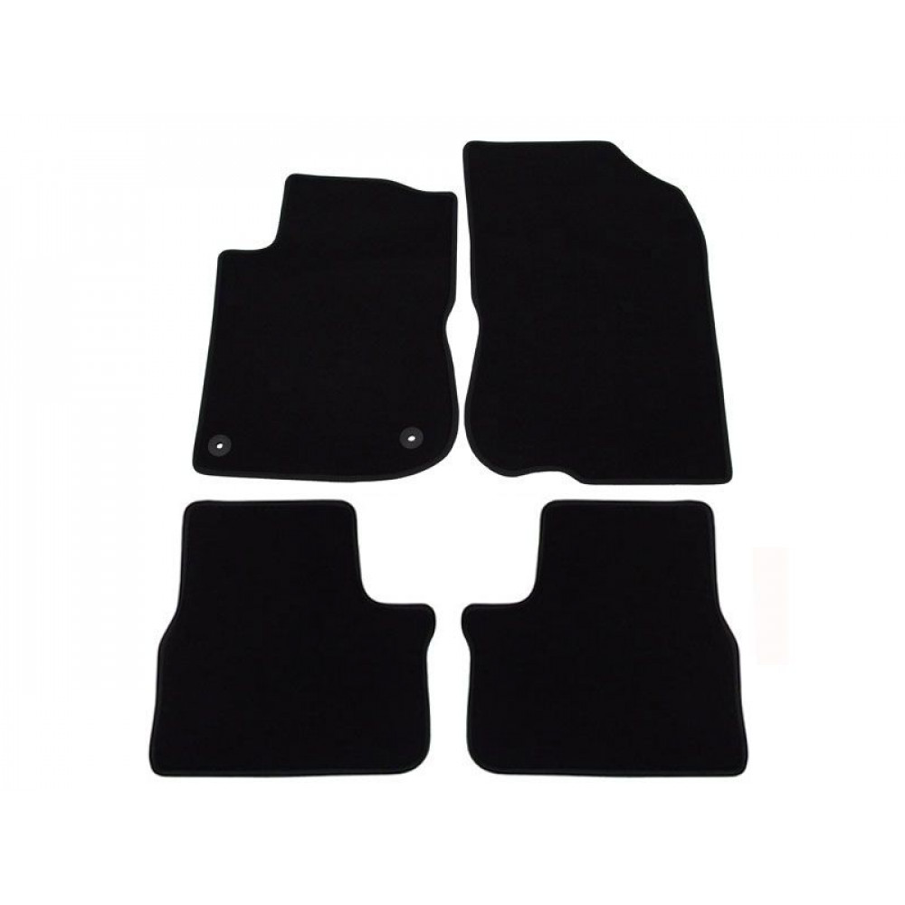 Car textile mats black PEUGEOT 208 (2012-...) LUXE