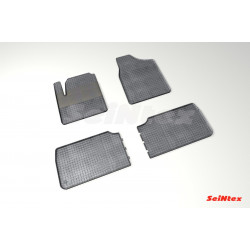 Car rubber floor mats black SEINTEX *STK* VOLKSWAGEN SHARAN (5s.)(1995-2010)