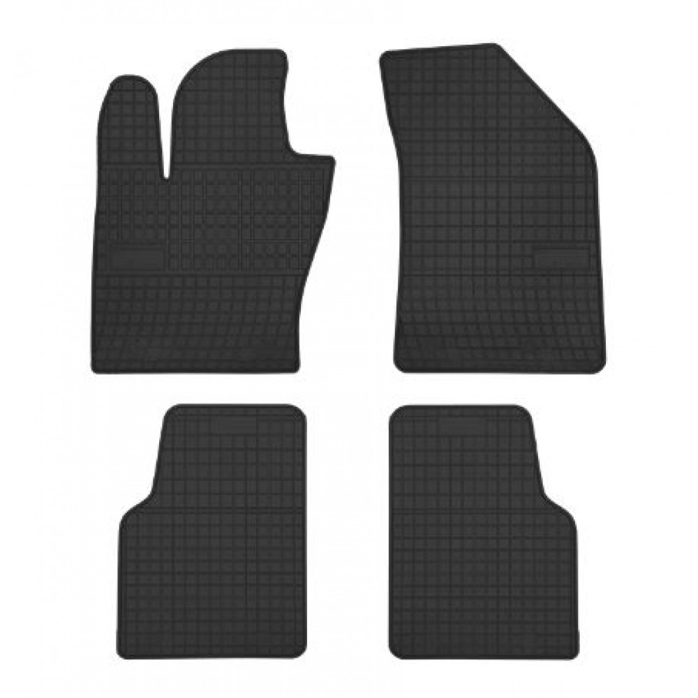 Car rubber floor mats black JEEP COMPASS (2017-...) NEGRO