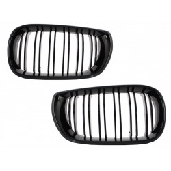 Front grills black gloss BMW 3 E46 Facelift Double Stripe M Design Piano Black (2001-2005)