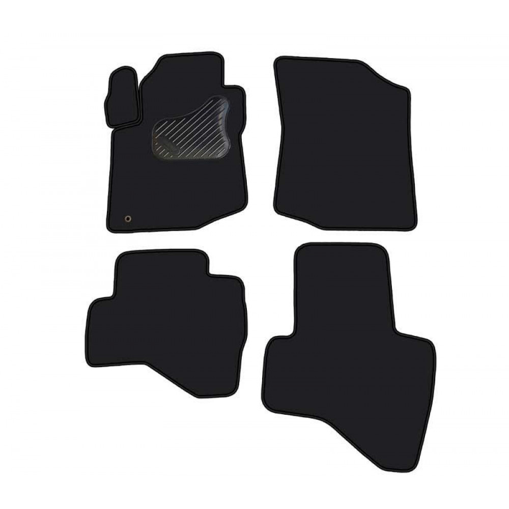 Car textile mats black PEUGEOT 107 (2005-...) ECONOMIC