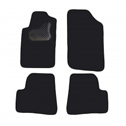 Car textile mats black PEUGEOT 206 (1998-...) ECONOMIC