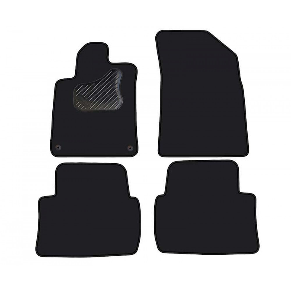 Car textile mats black PEUGEOT 407 (2004-...) ECONOMIC