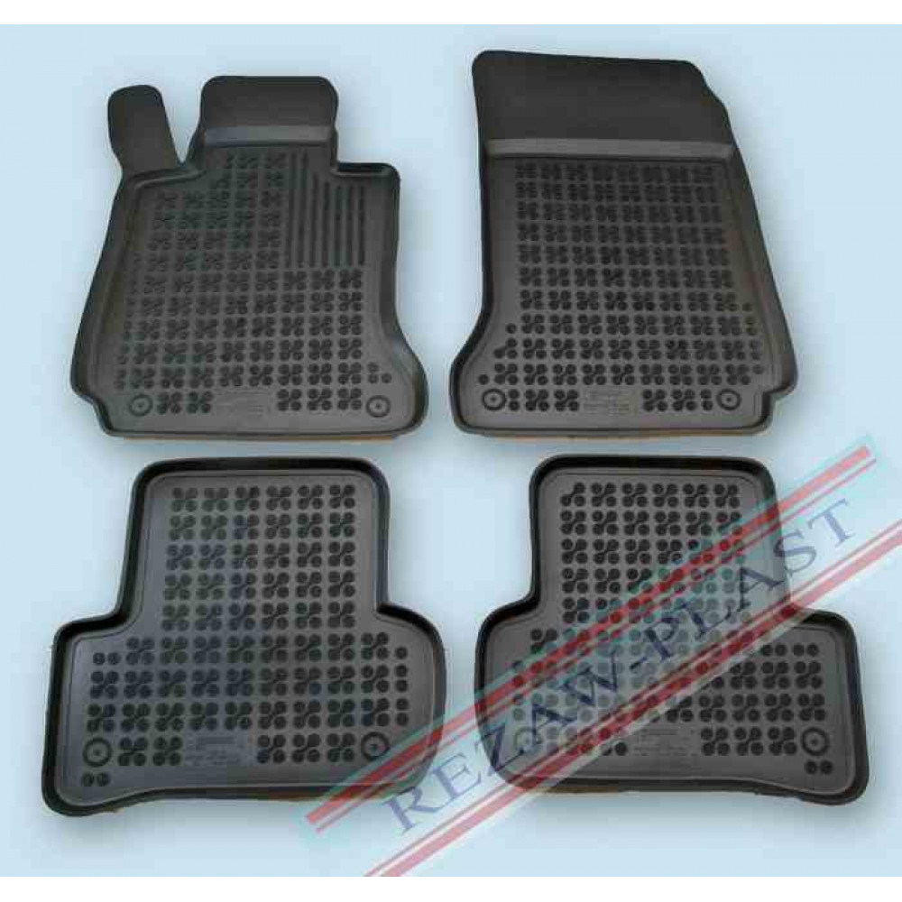 Car rubber floor mats black MB C-class W204  (2007-...) 201706