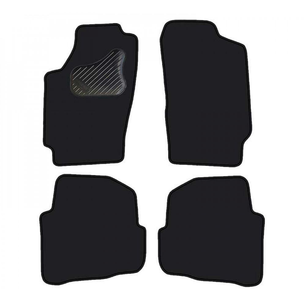 Car textile mats black SEAT IBIZA (2002-2008) ECONOMIC