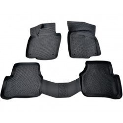 Car rubber floor mats black 3D VOLKSWAGEN JETTA (2010-...)