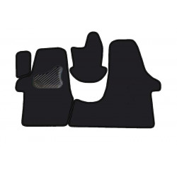 Car textile mats black VOLKSWAGEN T5 (3s.)(2003-2015) ECONOMIC